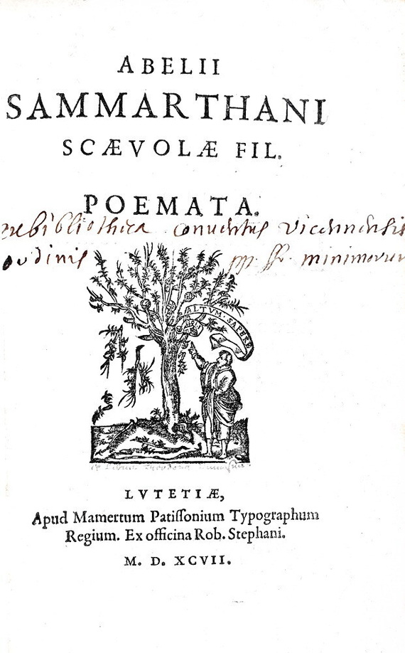 Abel de Sainte-Marthe - Poemata - Paris, ex officina Rob. Stephani (Estienne) 1597 (edizione rara) Abel de Sainte-Marthe - Poemata - Paris, ex officina Rob. Stephani (Estienne) 1597 (edizione rara)