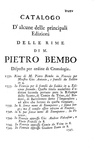 Pietro Bembo - Rime corrette, illustrate e accresciute - Bergamo, Pietro Lancellotti, 1745