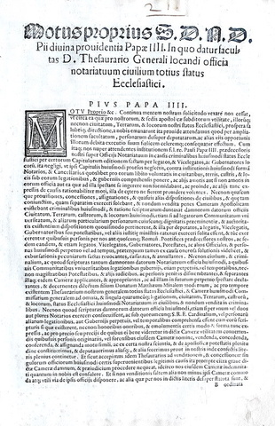 Bolle di Pio IV che disciplina il notariato nello stato pontificio - Roma, Blado 1568 Bolle di Pio IV che disciplina il notariato nello stato pontificio - Roma, Blado 1568
