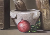 Antonio Sciacca - Natura morta con libri antichi e melograno - 2005 ca. (olio su tela) Antonio Sciacca - Natura morta con libri antichi e melograno - 2005 ca. (olio su tela)