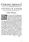 La vita di Andrea Doria: Sigonio - De vita & rebus gestis Andreae Auriae - 1586 (prima edizione) La vita di Andrea Doria: Sigonio - De vita & rebus gestis Andreae Auriae - 1586 (prima edizione)
