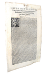 Moto proprio Pio IV di conferimento dell'ufficio di camerariato al cardinale Vitelli - Blado 1566 Moto proprio Pio IV di conferimento dell'ufficio di camerariato al cardinale Vitelli - Blado 1566