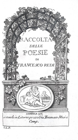 Francesco Redi - Raccolta delle poesie - Londra (ma Livorno), Masi 1781 (bella legatura coeva) Francesco Redi - Raccolta delle poesie - Londra (ma Livorno), Masi 1781 (bella legatura coeva)