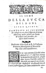 Anton Francesco Doni - La Zucca - Venezia, Rampazetto, 1565 (prima edizione parziale)