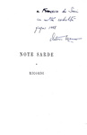 Storia sarda: Giuseppe Manno - Note sarde e ricordi - Torino, Stamperia Reale 1868 (prima edizione)