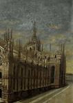 Giuseppe Gallizioli - Il Duomo di Milano - fine del XIX secolo (olio su tavola di cartone) Giuseppe Gallizioli - Il Duomo di Milano - fine del XIX secolo (olio su tavola di cartone)