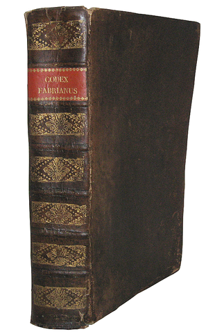 Regno Sabaudo: Codex fabrianus definitionum forensium et rerum in sacro Sabaudiae senatu - 1740 Regno Sabaudo: Codex fabrianus definitionum forensium et rerum in sacro Sabaudiae senatu - 1740