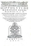 Diritto comune e criminale: Ippolito Marsigli - Singularia septigenta - Venezia, Comin da Trino 1555 Diritto comune e criminale: Ippolito Marsigli - Singularia septigenta - Venezia, Comin da Trino 1555