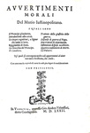 Girolamo Muzio - Avvertimenti morali - Venezia 1572 (rara seconda tiratura della prima edizione) Girolamo Muzio - Avvertimenti morali - Venezia 1572 (rara seconda tiratura della prima edizione)