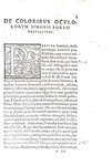 Simone Porzio - De coloribus libellus et De coloribus oculorum - 1548/50 (rarissime prime edizioni)