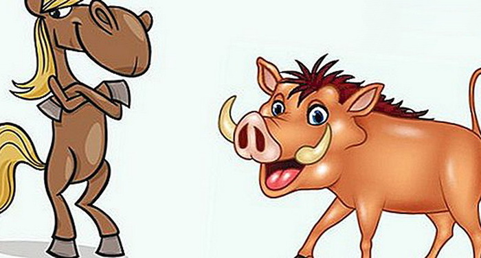 Esopo - Il cinghiale e il cavallo Esopo - Il cinghiale e il cavallo