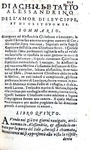 Un romanzo erotico dell'antica Grecia: Achille Tazio - Amore di Clitofonte e Leucippe - Firenze 1598 Un romanzo erotico dell'antica Grecia: Achille Tazio - Amore di Clitofonte e Leucippe - Firenze 1598
