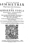Giuseppe Viola Zanini - Della architettura - Padova 1629 (rara prima edizione - con 93 incisioni) Giuseppe Viola Zanini - Della architettura - Padova 1629 (rara prima edizione - con 93 incisioni)