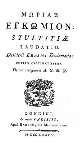 Due capolavori rinascimentali : Erasmus - Stultitiae laudatio & Thomas More - Utopia - Paris 1777 Due capolavori rinascimentali : Erasmus - Stultitiae laudatio & Thomas More - Utopia - Paris 1777
