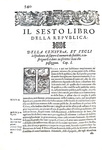 Jean Bodin - I sei libri della republica - Genova, Bartoli 1588 (rarissima prima edizione italiana)