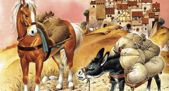 Esopo - Il cavallo e l'asino Esopo - Il cavallo e l'asino