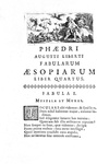 Le favole di Esopo riviste da Fedro: Fabularum Aesopiarum - Parisiis, Quillau 1742 (bella legatura) Le favole di Esopo riviste da Fedro: Fabularum Aesopiarum - Parisiis, Quillau 1742 (bella legatura)