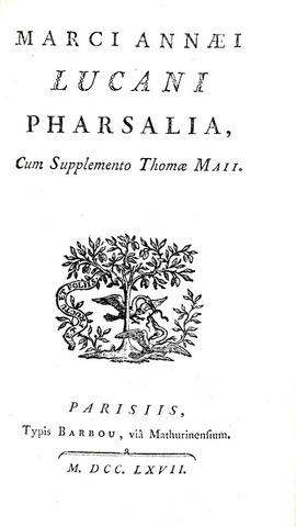 Lucanus - Pharsalia, cum supplemento Thom� Maii - Parisiis, Barbou 1767 (bella legatura coeva) Lucanus - Pharsalia, cum supplemento Thom� Maii - Parisiis, Barbou 1767 (bella legatura coeva)