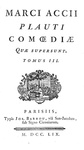 Una bellissima edizione delle Commedie di Plauto: Comoediae quae supersunt - 1759 (con 6 incisioni) Una bellissima edizione delle Commedie di Plauto: Comoediae quae supersunt - 1759 (con 6 incisioni)