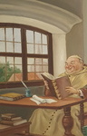 Harry Eliott (after) - Le clerg� dans la biblioth�que - 1950 ca. (olio su tavola) Harry Eliott (after) - Le clerg� dans la biblioth�que - 1950 ca. (olio su tavola)