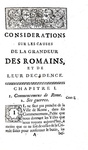 Montesquieu - Consid�rations sur les causes de la grandeur des Romains - 1734 (rara prima edizione) Montesquieu - Consid�rations sur les causes de la grandeur des Romains - 1734 (rara prima edizione)