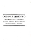 Riforma leopoldina della magistratura in Toscana: Legge per i tribunali di giustizia - Firenze 1772 Riforma leopoldina della magistratura in Toscana: Legge per i tribunali di giustizia - Firenze 1772