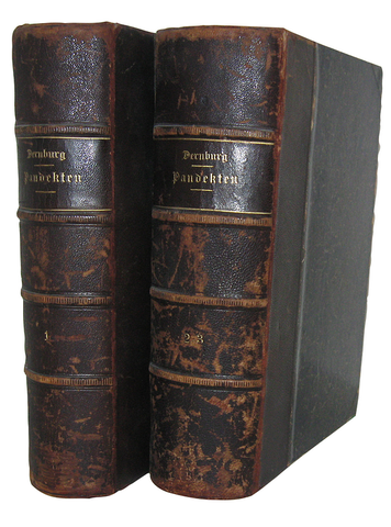 La Pandettistica tedesca: Dernburg - Pandekten - Berlin 1900 La Pandettistica tedesca: Dernburg - Pandekten - Berlin 1900