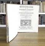 Rabbi - Dizionario dei sinonimi e degli aggiunti italiani - Venezia 1751 (bellissima legatura coeva) Rabbi - Dizionario dei sinonimi e degli aggiunti italiani - Venezia 1751 (bellissima legatura coeva)