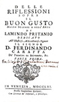 Ludovico Antonio Muratori - Delle riflessioni sopra il buon gusto nelle scienze e nell�arti - 1756 Ludovico Antonio Muratori - Delle riflessioni sopra il buon gusto nelle scienze e nell�arti - 1756