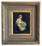 Charles Edward Halle - Nel paese delle fate. Bambina in biblioteca - 1930/50 ca. (olio su tavola) Charles Edward Halle - Nel paese delle fate. Bambina in biblioteca - 1930/50 ca. (olio su tavola)
