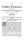 Giovanni Pietro de' Crescenzi Romani - Il nobile romano ossia trattato di nobilt� - Bologna 1693 Giovanni Pietro de' Crescenzi Romani - Il nobile romano ossia trattato di nobilt� - Bologna 1693