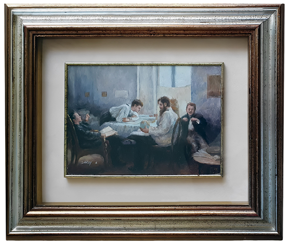 Leonid Pasternak - La veille de l'examen (La vigilia dell'esame) - prima met� del Novecento Leonid Pasternak - La veille de l'examen (La vigilia dell'esame) - prima met� del Novecento