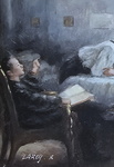 Leonid Pasternak - La veille de l'examen (La vigilia dell'esame) - prima met� del Novecento Leonid Pasternak - La veille de l'examen (La vigilia dell'esame) - prima met� del Novecento