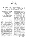 Il primo esempio di critica letteraria: La frusta letteraria (a cura di Giuseppe Baretti) - 1763/64 Il primo esempio di critica letteraria: La frusta letteraria (a cura di Giuseppe Baretti) - 1763/64