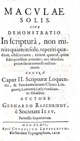 Gebhard Razenriedt - Miscellanea di scritti antiluterani - 1629/30 (sette rare prime edizioni) Gebhard Razenriedt - Miscellanea di scritti antiluterani - 1629/30 (sette rare prime edizioni)