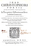 Diritto comune: Cristoforo Porzio - In tres priores Institutionum libros commentarii - Venezia 1591 Diritto comune: Cristoforo Porzio - In tres priores Institutionum libros commentarii - Venezia 1591