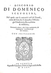 Domenico Scevolini - Discorso sull'astrologia giudiziaria - Venezia 1565 (rarissima prima edizione) Domenico Scevolini - Discorso sull'astrologia giudiziaria - Venezia 1565 (rarissima prima edizione)
