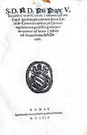 Bolla di Pio V che disciplina la vita ecclesiastica dei chierici - Roma, Blado 1569 Bolla di Pio V che disciplina la vita ecclesiastica dei chierici - Roma, Blado 1569