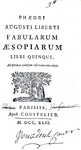 Le favole di Esopo riviste da Fedro: Fabularum Aesopiarum - Parisiis, Quillau 1742 (bella legatura) Le favole di Esopo riviste da Fedro: Fabularum Aesopiarum - Parisiis, Quillau 1742 (bella legatura)