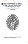 Moto proprio di Pio V che disciplina l'edilizia a Roma - Blado 1571 Moto proprio di Pio V che disciplina l'edilizia a Roma - Blado 1571