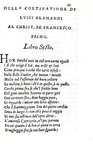 Un grande classico del Cinquecento: Luigi Alamanni - La coltivatione - Firenze, Giunti 1549 Un grande classico del Cinquecento: Luigi Alamanni - La coltivatione - Firenze, Giunti 1549