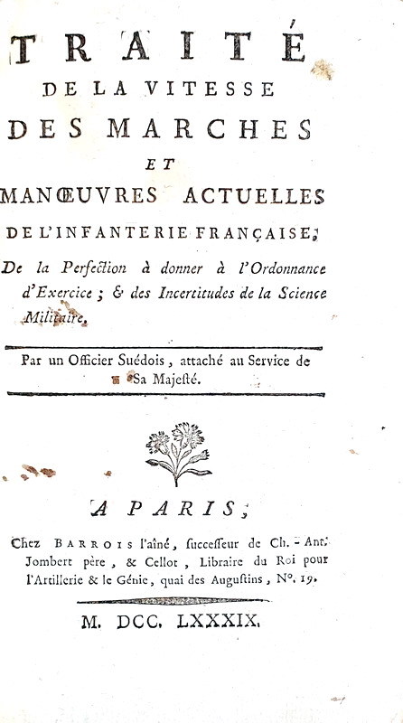 Organizzazione miltare: Schultz von Ascheraden - Traite de la vitesse de l'infanterie francaise 1789 Organizzazione miltare: Schultz von Ascheraden - Traite de la vitesse de l'infanterie francaise 1789