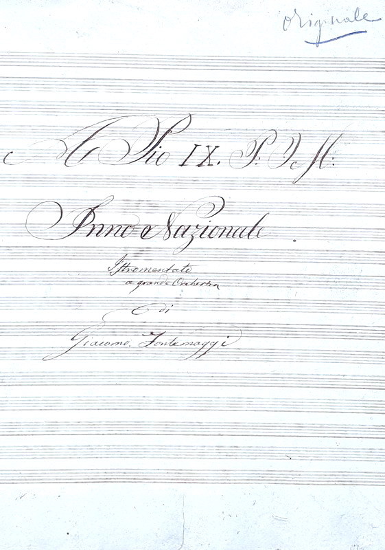 Il Risorgimento e la musica classica: Giacomo Fontemaggi - A Pio IX inno nazionale - 1847/48 ca. Il Risorgimento e la musica classica: Giacomo Fontemaggi - A Pio IX inno nazionale - 1847/48 ca.