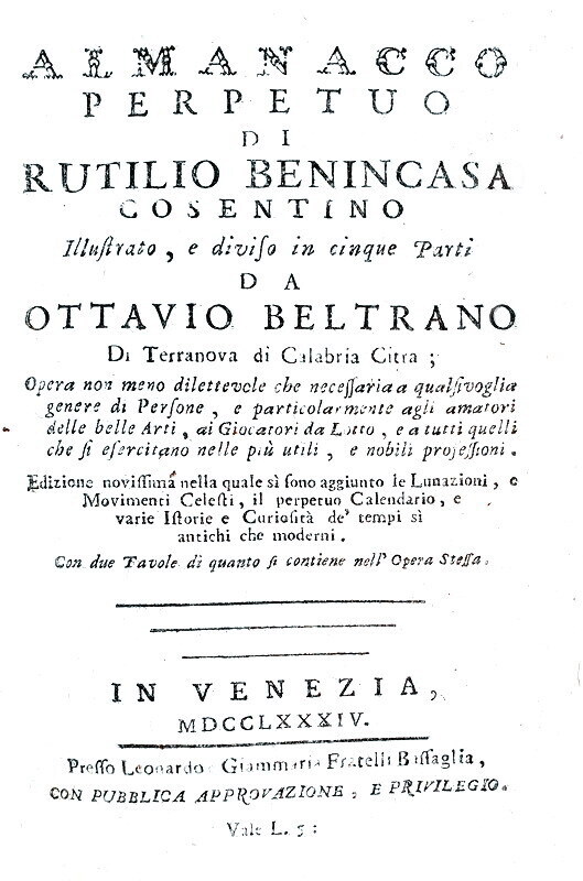 Un classico di astrologia: Rutilio Benincasa - Almanacco perpetuo - 1784 (con decine di xilografie) Un classico di astrologia: Rutilio Benincasa - Almanacco perpetuo - 1784 (con decine di xilografie)
