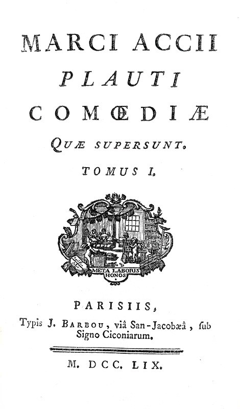 Una bellissima edizione delle Commedie di Plauto: Comoediae quae supersunt - 1759 (con 6 incisioni) Una bellissima edizione delle Commedie di Plauto: Comoediae quae supersunt - 1759 (con 6 incisioni)