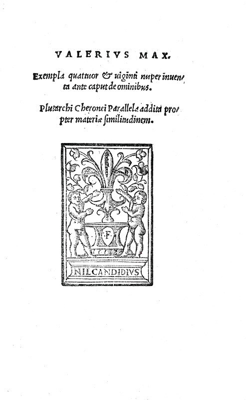 Valerius Maximus - Exempla quattuor et viginti & Plutarchus - Parallela 1526 (rara edizione Giunti) Valerius Maximus - Exempla quattuor et viginti & Plutarchus - Parallela 1526 (rara edizione Giunti)