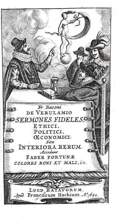 Francis Bacon - Sermones fideles, ethici, politici, oconomici - Lugduni Batavorum, Hackius 1644 Francis Bacon - Sermones fideles, ethici, politici, oconomici - Lugduni Batavorum, Hackius 1644