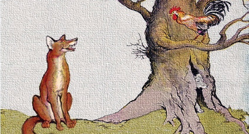 Esopo - Il cane, il gallo e la volpe Esopo - Il cane, il gallo e la volpe